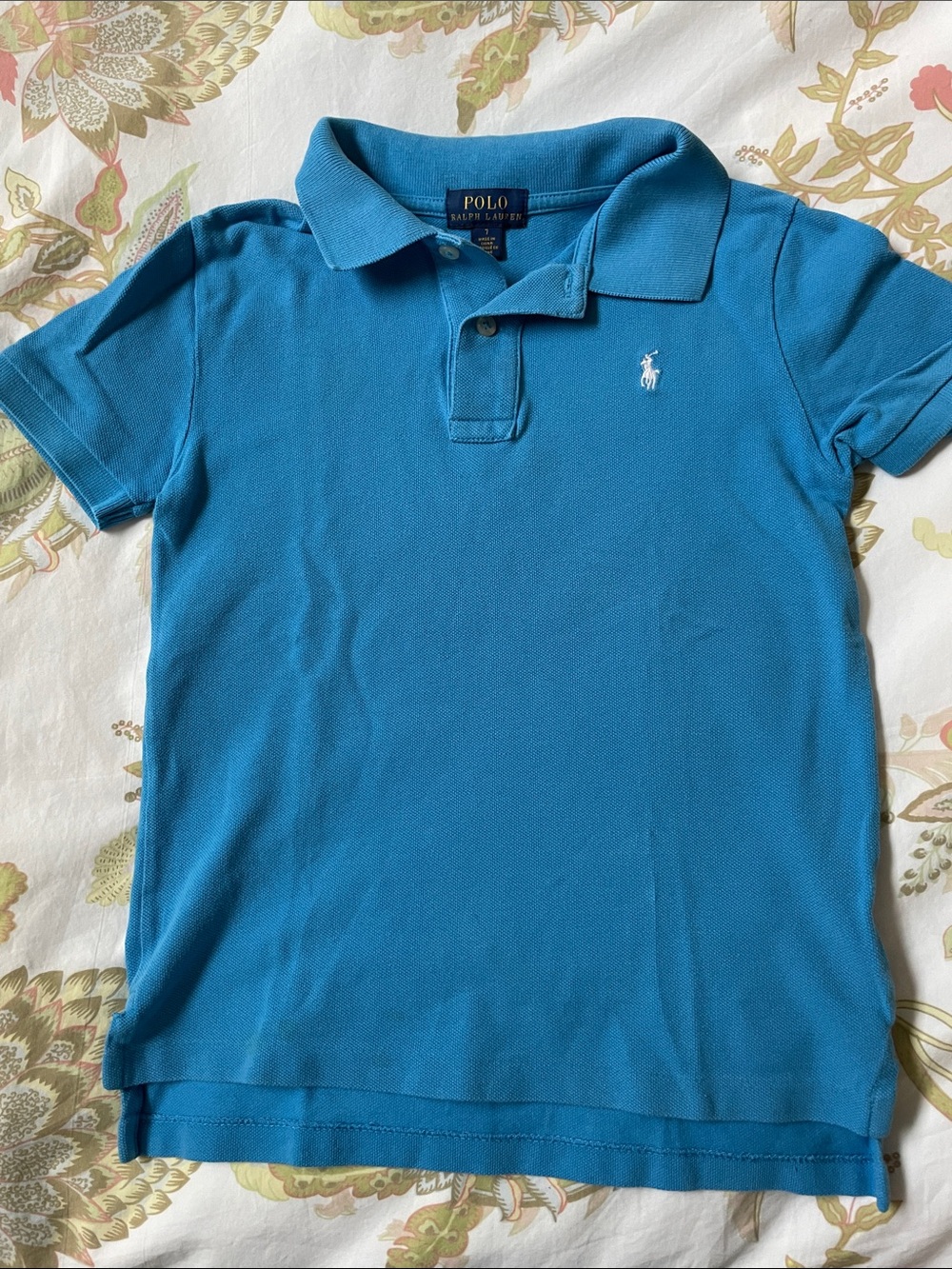 Polo by Ralph Lauren Teal Blue Kids Polo Shirt with White Pony